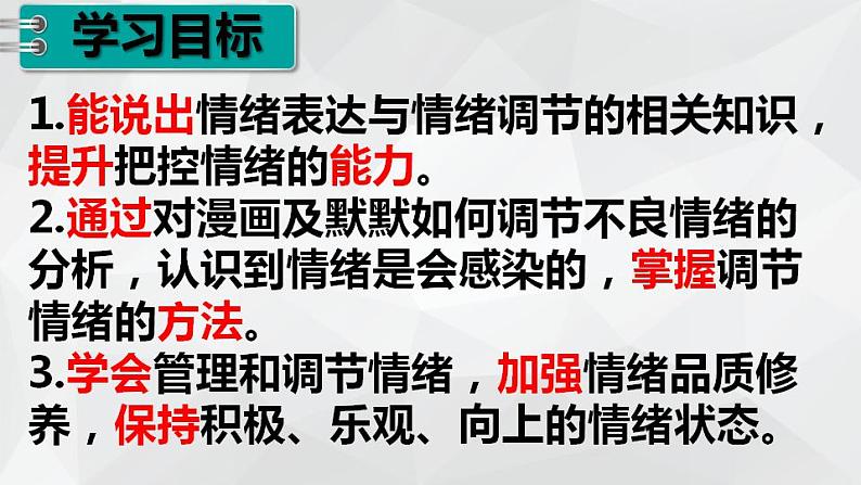 人教部编版七年级下册(道德与法治) 第二单元4.2 情绪的管理 课件1第3页