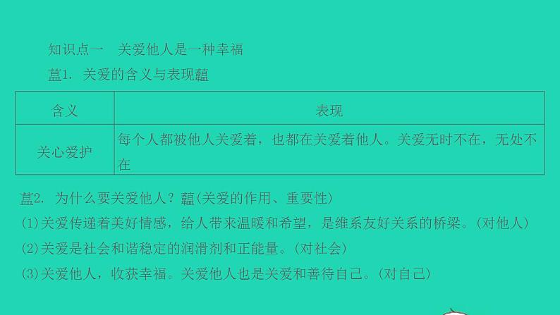 八年级道德与法治上册第三单元勇担社会责任第七课积极奉献社会第1框关爱他人课件02