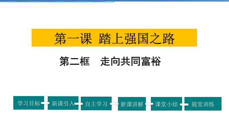 2021-2022学年度人教版九年级道德与法治上册课件 1.1.2走向共同富裕第1页