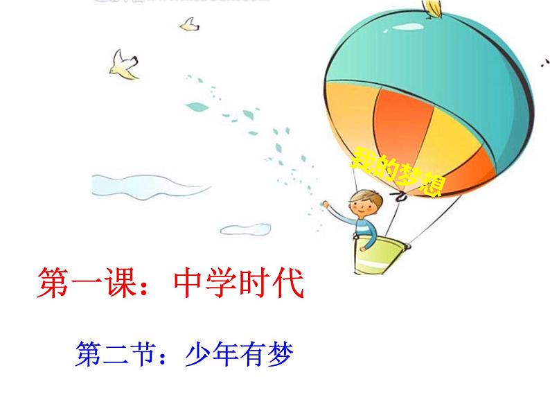 2021-2022学年部编版道德与法治七年级上册 1.2 少年有梦 课件(22张PPT)第1页
