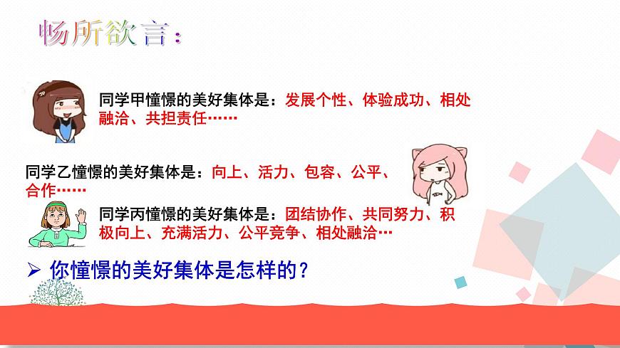 8.1憧憬美好集體 教學(xué)課件第3頁