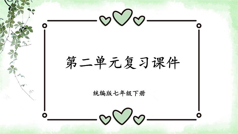 部编版道法七下 第二单元复习 课件PPT第1页