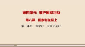 人教部编版八年级上册第四单元 维护国家利益第八课 国家利益至上国家好 大家才会好优质课件ppt