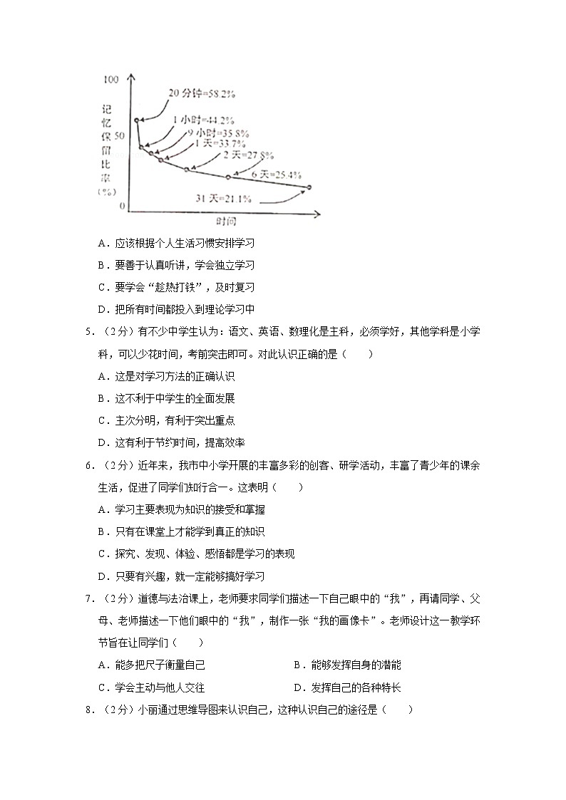 2021-2022学年度河南省洛阳市七年级(上)期末道德与法治试卷(word版,含答案)02