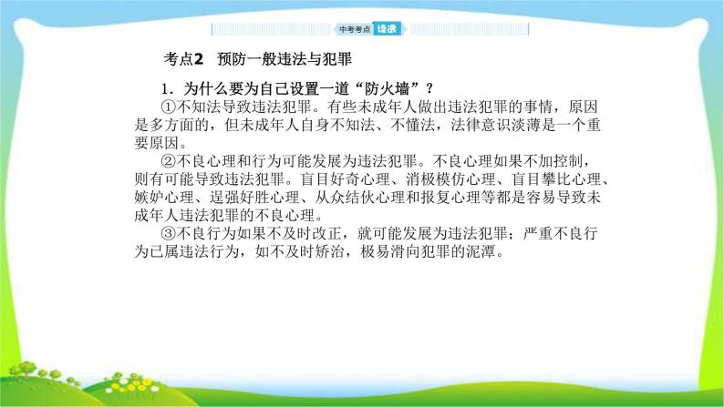 山东省德州市中考道德与法治复习第九-十单元撑起法律保护伞和在社会生活中学会选择课件PPT06