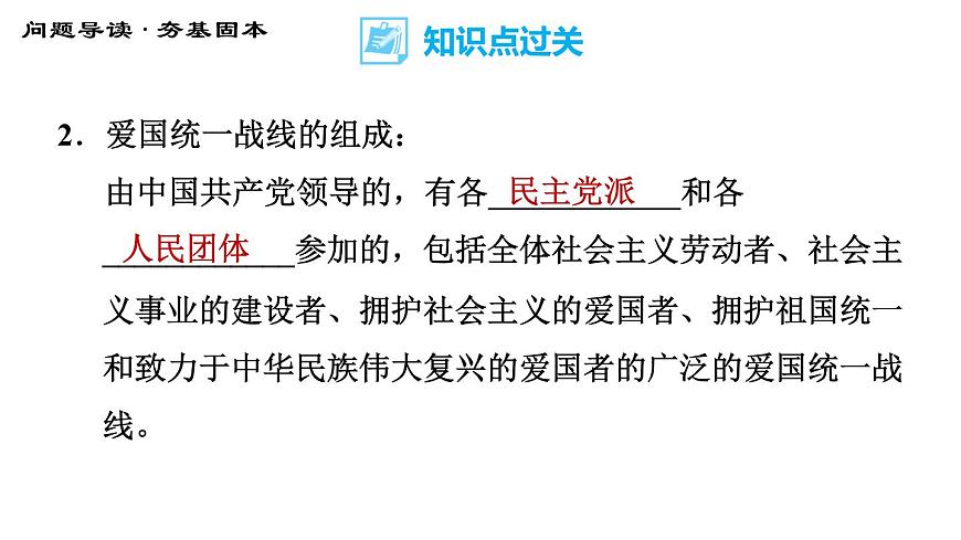 人教版八年級下冊道德與法治 第3單元 第5課 基本經(jīng)濟(jì)制度 第3課時(shí) 基本政治制度 習(xí)題課件第5頁