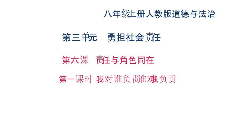 八年级上册道法第六课责任与角色同在第一课时-我对谁负责-谁对我负责(30张)ppt课件第2页