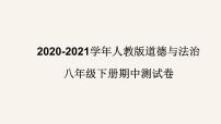 人教版道德与法治八年级下册期中测试卷课件PPT