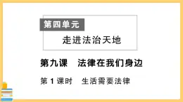 道德与法治七年级下册4.9.1 生活需要法律 习题课件PPT