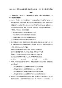 2021-2022学年河南省洛阳市嵩县九年级（上）期中道德与法治试卷   解析版