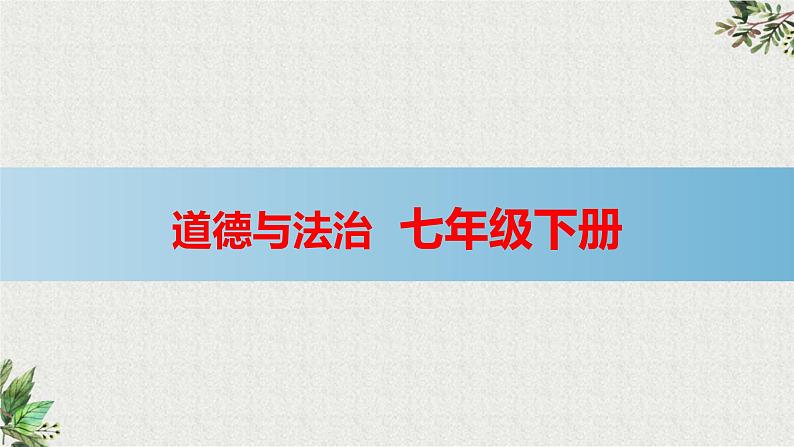 2021-2022学年道德与法治七年级下册 3.2青春有格 课件(30张)第1页