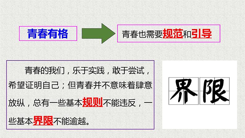 2021-2022学年道德与法治七年级下册 3.2青春有格 课件(30张)第8页