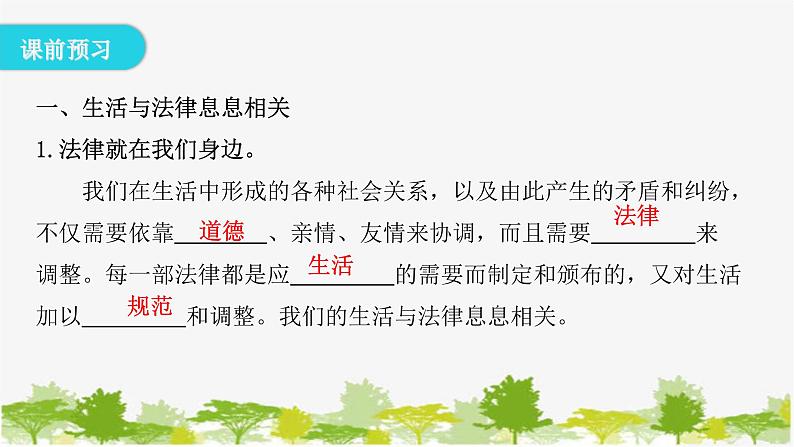 2021-2022学年统编版道德与法治七年级下册 9.1 生活需要法律 学案课件 (24张)第5页