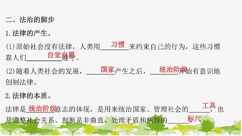 2021-2022学年统编版道德与法治七年级下册 9.1 生活需要法律 学案课件 (24张)第7页