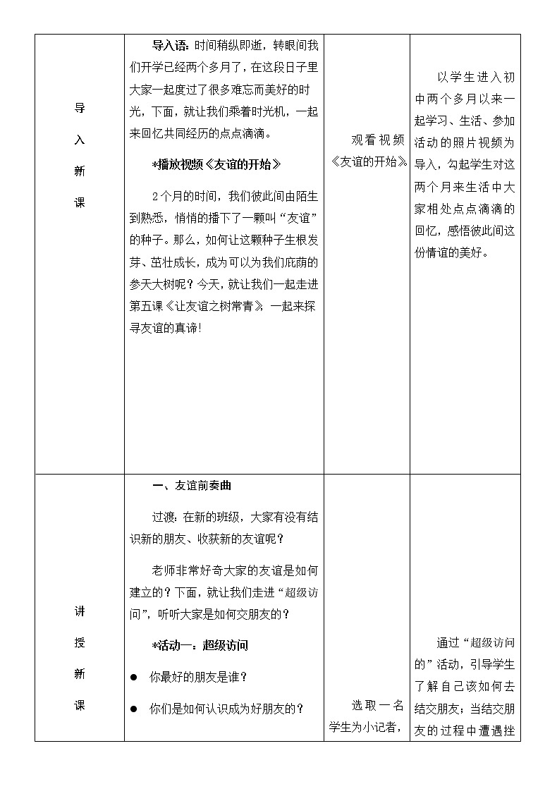 部编版道德与法治七年级上册 5 .1 让友谊之树常青 (2) (教案)02