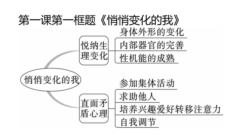 第一单元青春时光复习课件部编版道德与法治七年级下册第4页