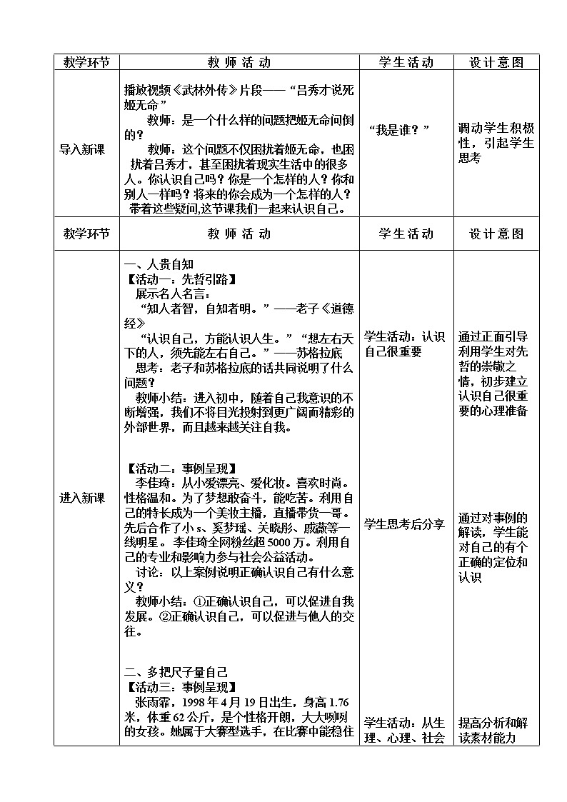3.1认识自己教案02