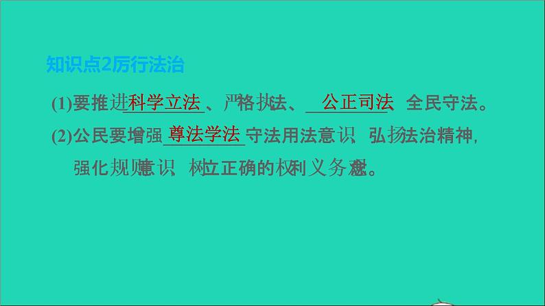 新人教版九年级道德与法治上册第2单元民主与法治第4课建设法治中国第2框凝聚法治共识课件第8页