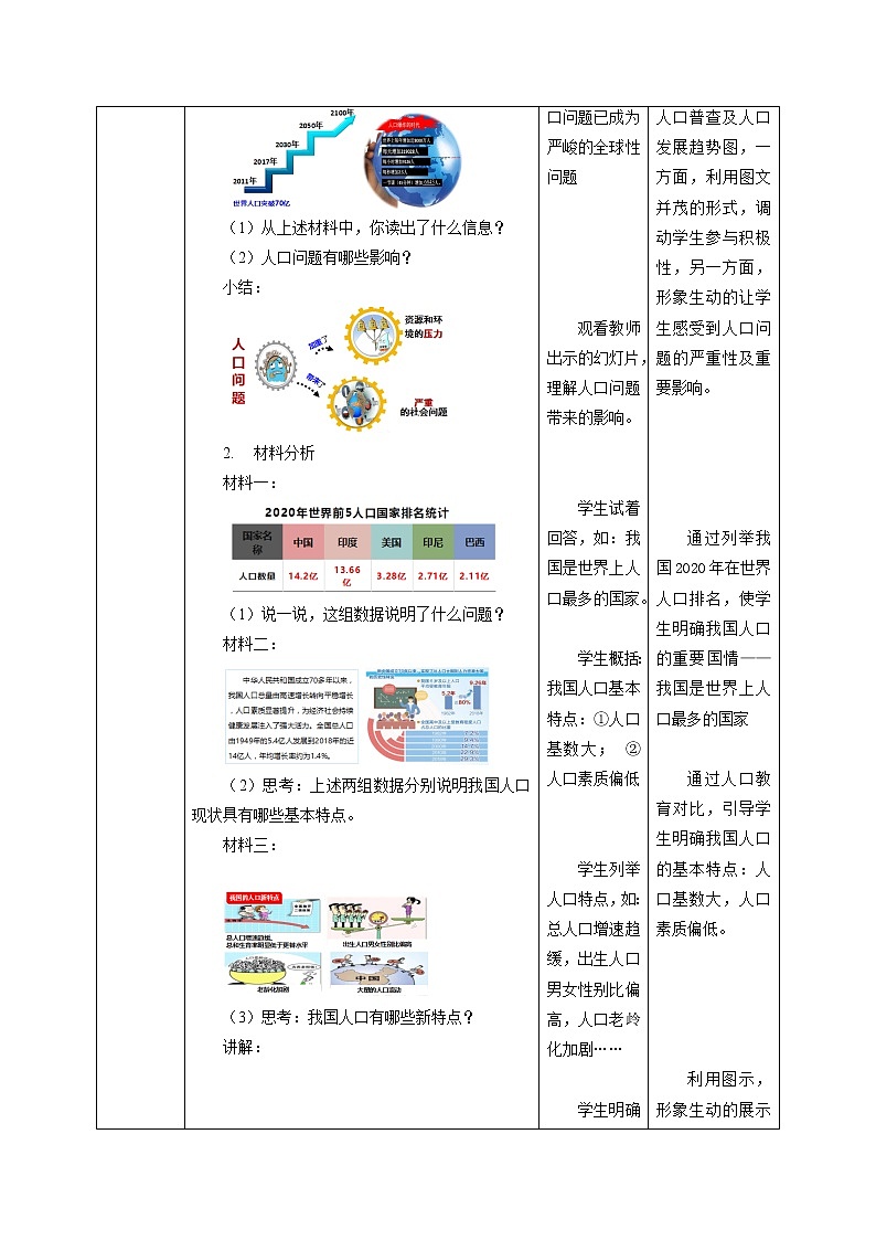 6.1 正视发展挑战 教案-2022-2023学年部编版道德与法治九年级上册第2页