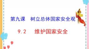 初中政治 (道德与法治)第四单元 维护国家利益第九课 树立总体国家安全观维护国家安全精品ppt课件