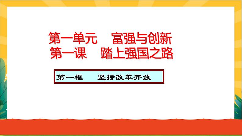 1.1 坚持改革开放 教学优质课件第1页