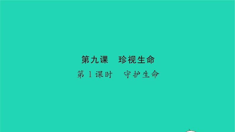 政治人教版七年级上册同步教学课件第4单元生命的思考第九课珍视生命第1框守护生命习题01