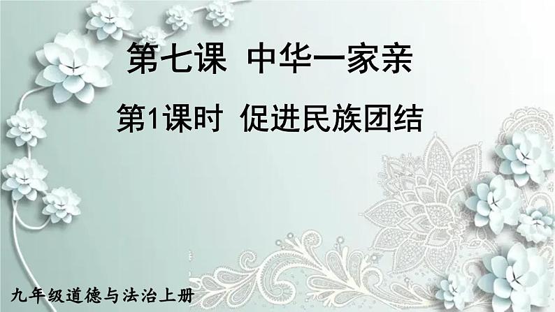 部编版道德与法治九年级上册 第1课时 促进民族团结 课件第1页