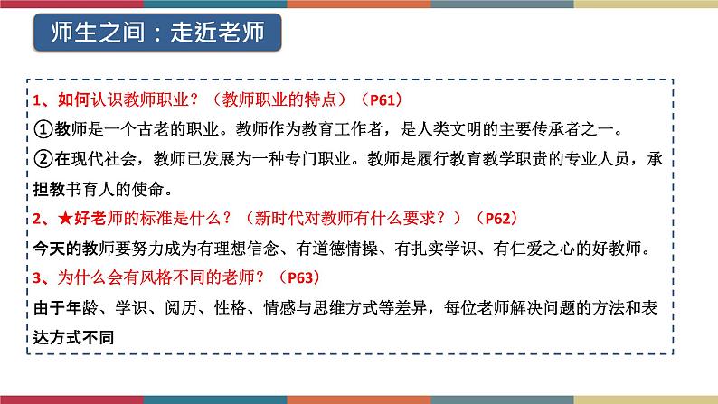 专题03 师长情谊 课件+考点清单+对点练习08