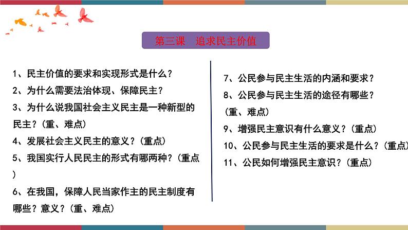 专题19 民主与法治 课件+考点清单+对点练习05