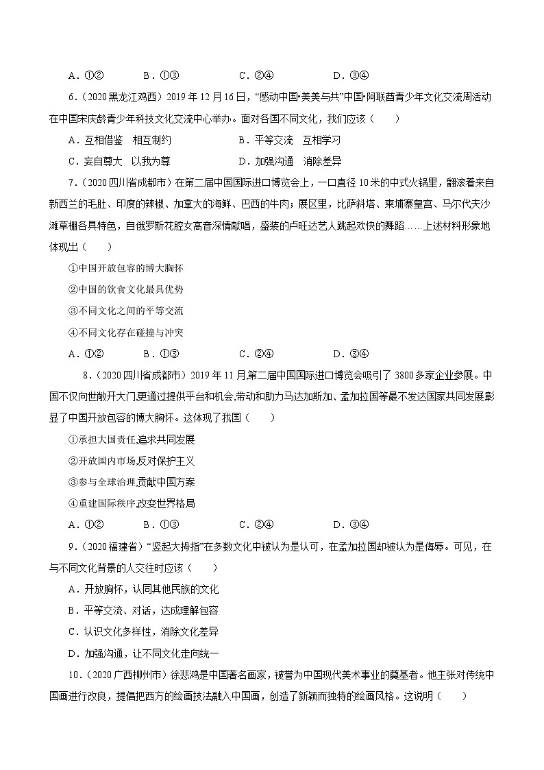 专题22 我们共同的世界 课件+考点清单+对点练习02