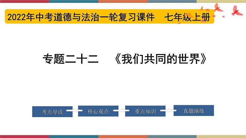 专题22 我们共同的世界 课件+考点清单+对点练习01