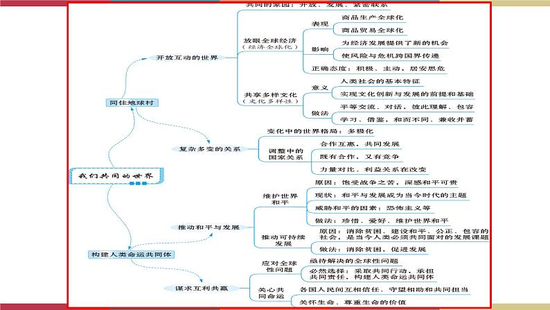 专题22 我们共同的世界 课件+考点清单+对点练习02