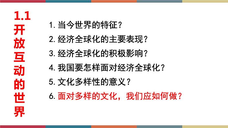 专题22 我们共同的世界 课件+考点清单+对点练习04