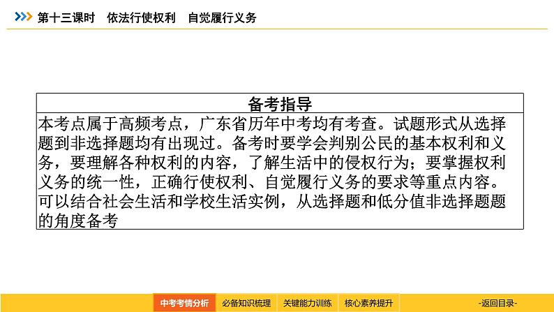 统编道法中考考点解读:第十三课时 依法行使权利 自觉履行义务 课件第5页