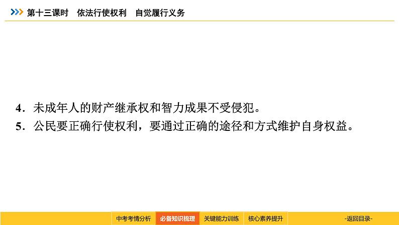 统编道法中考考点解读:第十三课时 依法行使权利 自觉履行义务 课件第7页
