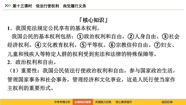 统编道法中考考点解读:第十三课时 依法行使权利 自觉履行义务 课件第8页