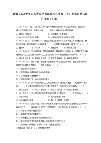 2021-2022学年山东省滨州市滨城区九年级(上)期末道德与法治试卷(A卷)(含答案解析)