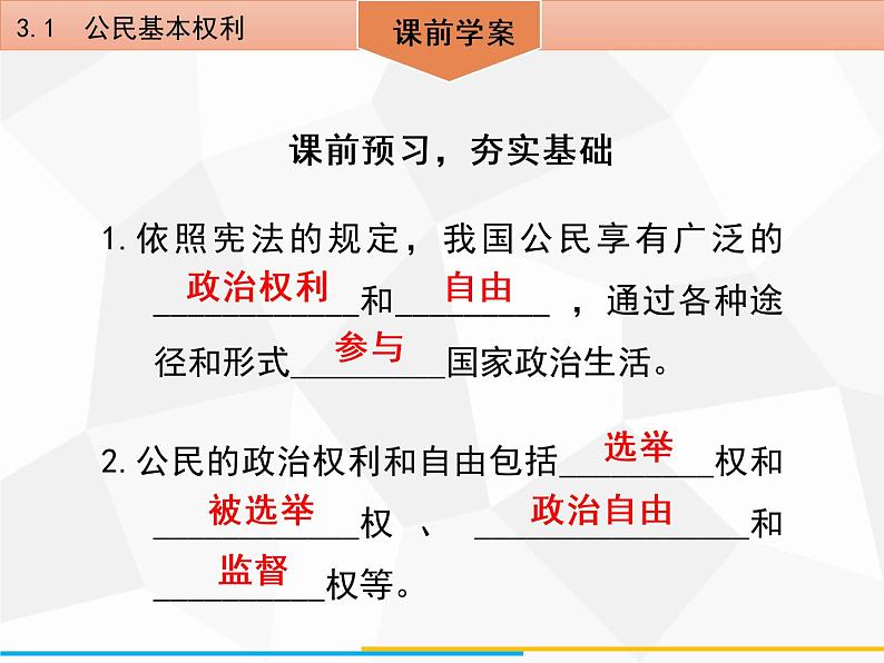 道德与法制八年级下册第三课公民权利3.1公民基本权利课件第4页