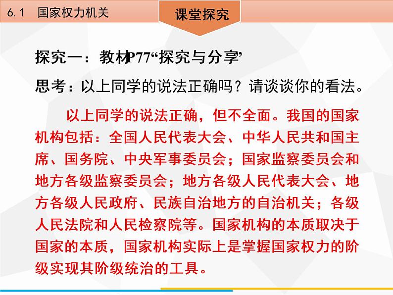 道德与法制八年级下册第六课 6.1 国家权力机关课件第7页