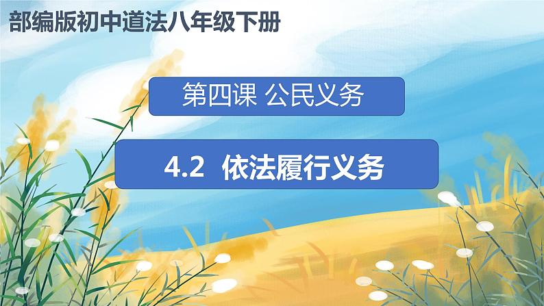 八下道法4.2依法履行义务 课件PPT+教案04
