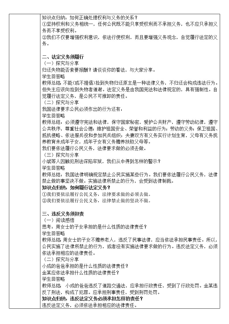 八下道法4.2依法履行义务 课件PPT+教案02
