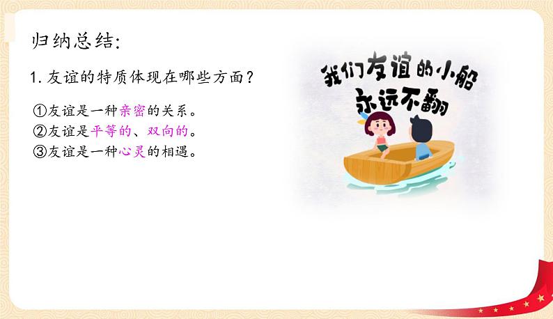4.2深深浅浅话友谊(课件)-2022-2023学年七年级上册道德与法治课件+教案+作业(部编版)第7页