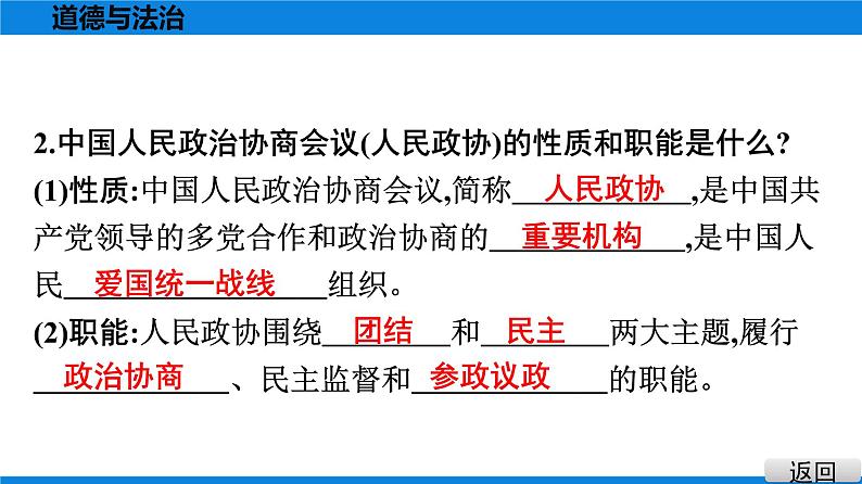 人教版道德与法治八年级下册课件5.2 基本政治制度第7页