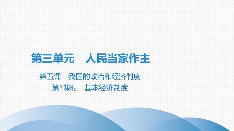 人教版道德与法治八年级下册课件5.3 基本经济制度第1页