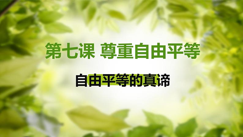 7.1自由平等的真谛 课件第2页