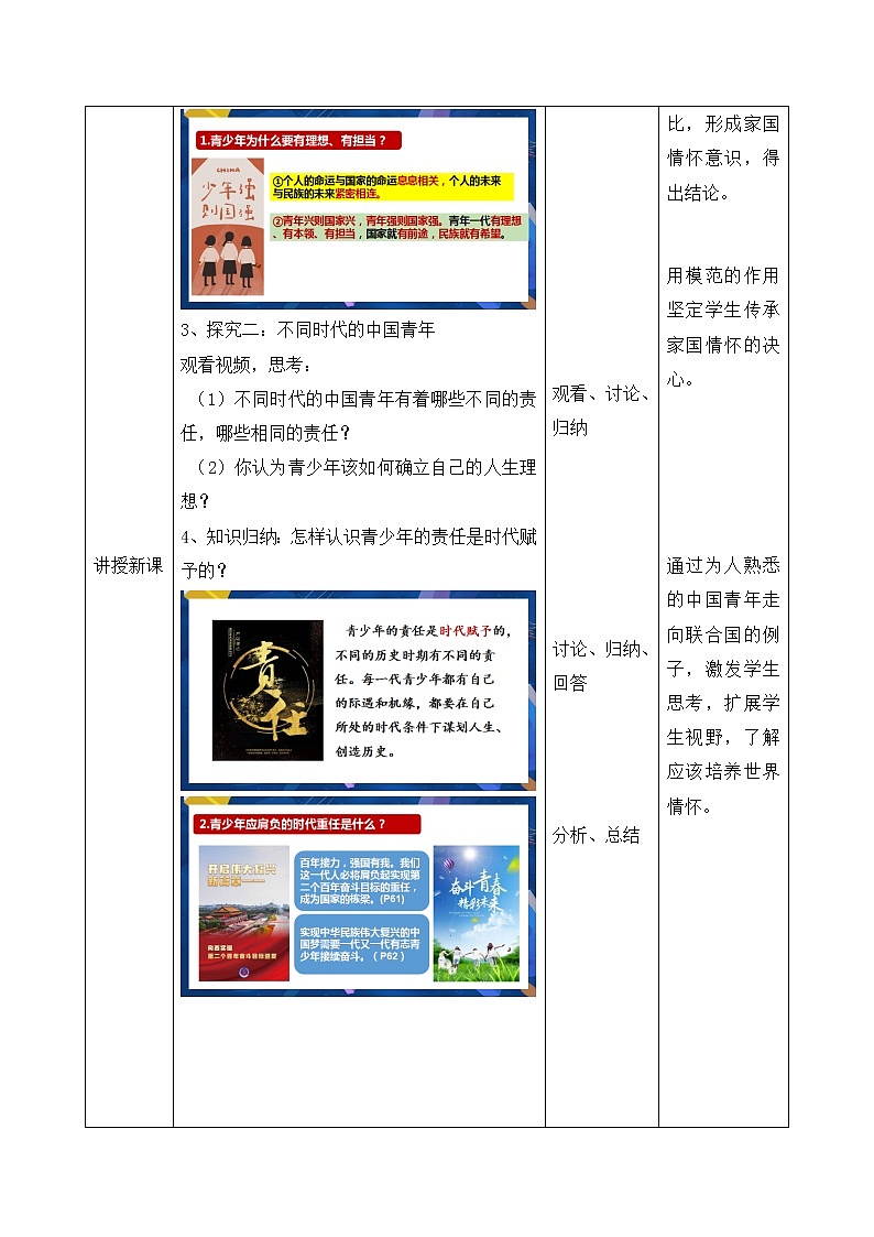 5.2《少年当自强》教学设计-2022-2023学年部编版道德与法治九年级下册02