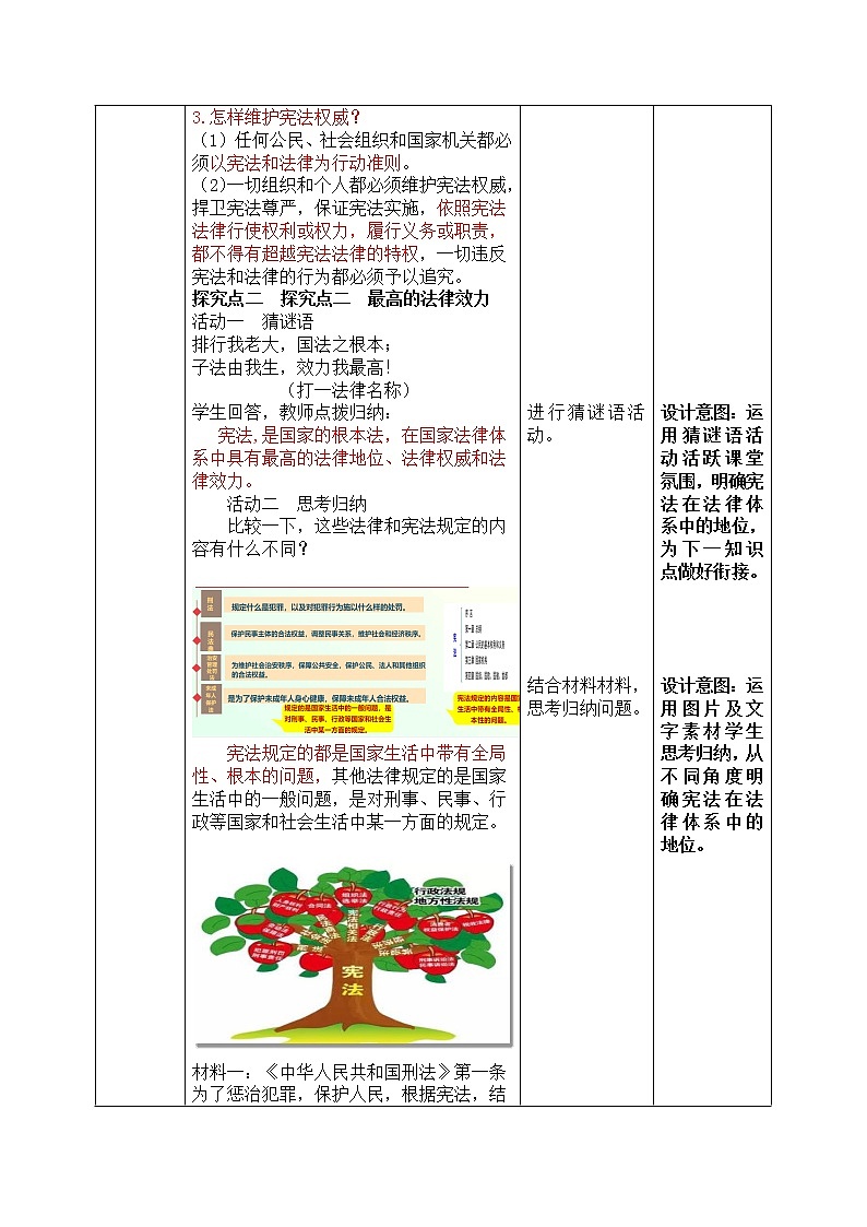 2.1 坚持依宪治国 教学设计-2022-2023学年部编版道德与法治八年级第3页