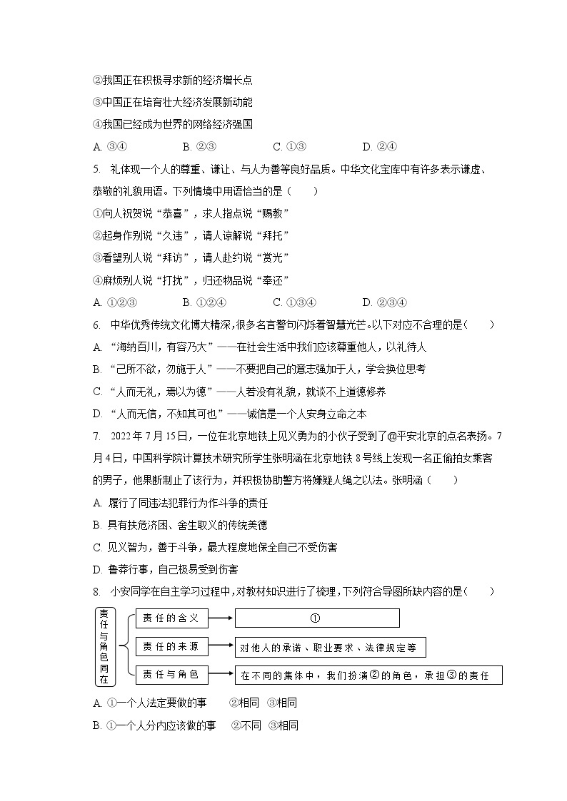 2022-2023学年河南省洛阳市嵩县八年级（上）期末道德与法治试卷（含解析）02