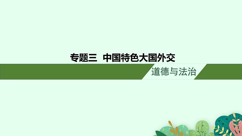安徽省2023届中考道德与法治(时政热点)专题三 中国特色大国外交 课件第1页