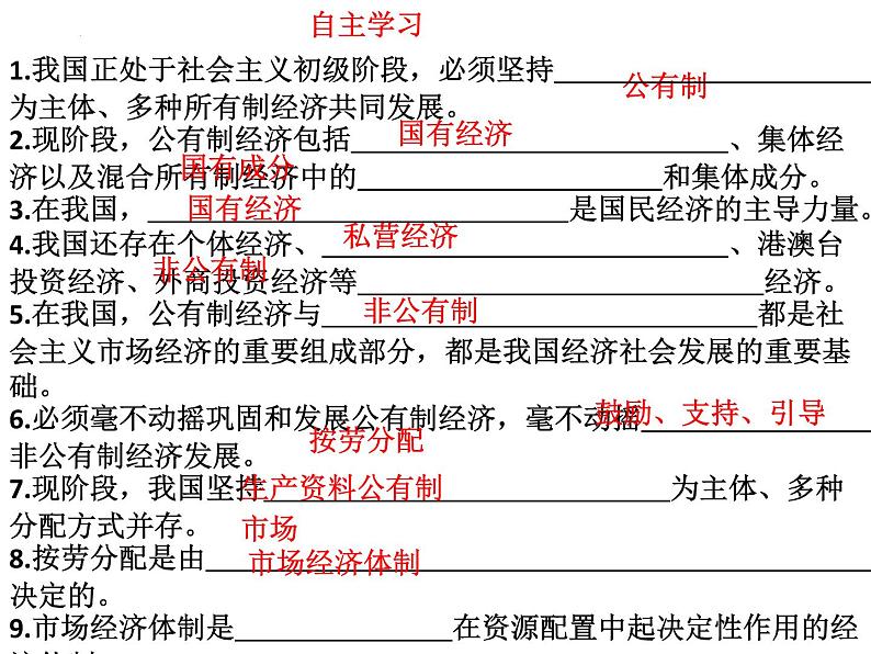 2022-2023学年部编版道德与法治八年级下册5.3 基本经济制度 课件第3页